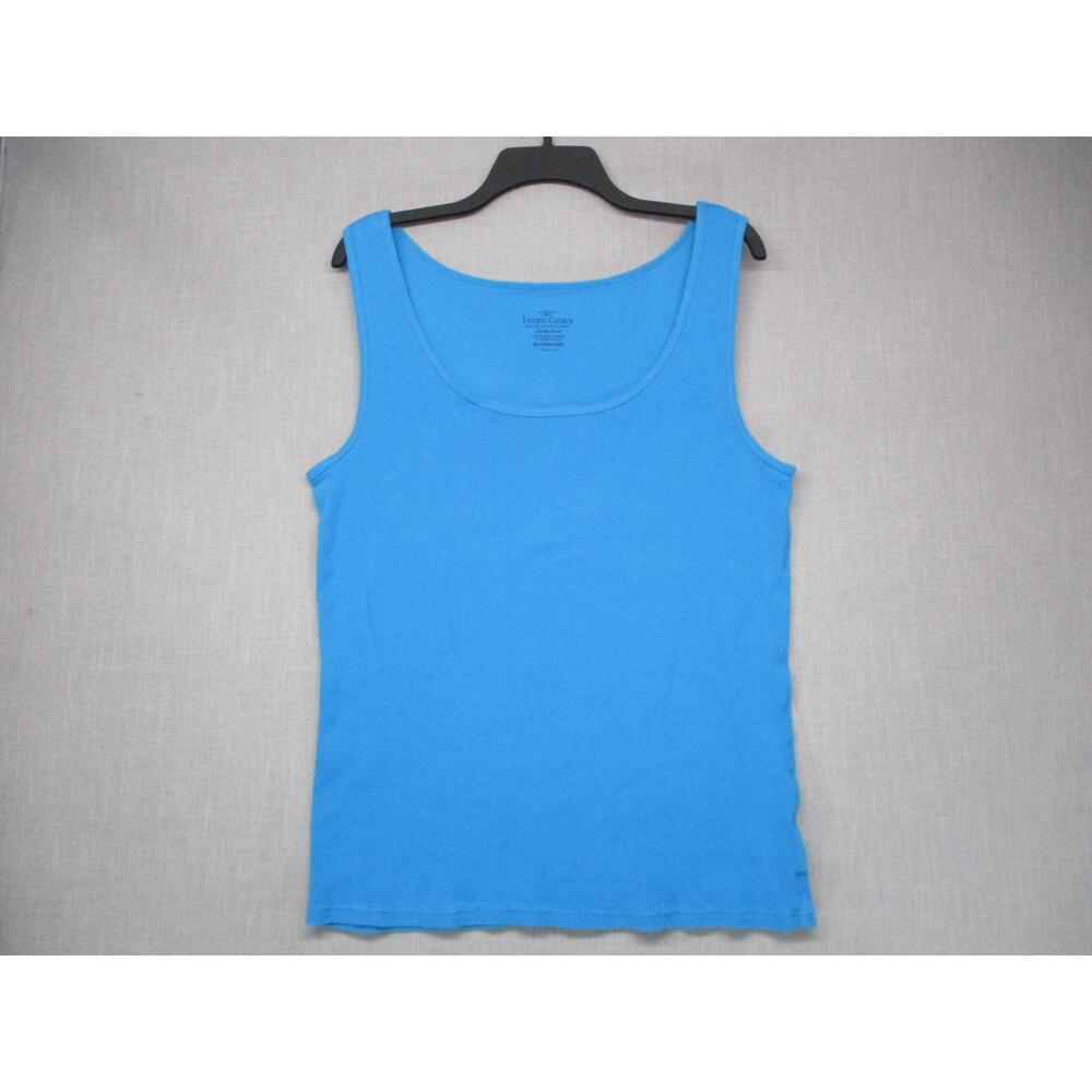 Faded Glory Blue Stretch Lightweight Casual Everyday‎ Women Tank Top Size 3X